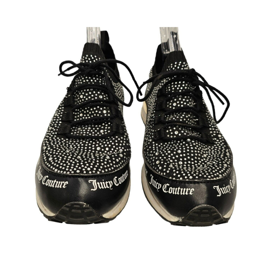 JUICY COUTURE Sneakers Womens Size 10 Bellamy Black Rhinestone Shoes Walking - Picture 9 of 12